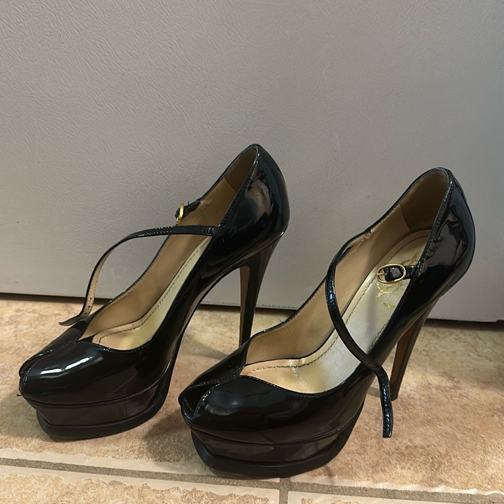 Open toe YSL heels